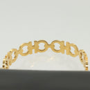 Salvatore Ferragamo Gancini Hand Bag Leather Black Gold Auth 140892-8