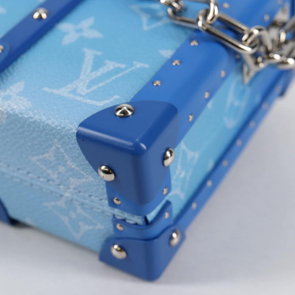 LOUIS VUITTON Monogram Clouds Trunk Clutch Blue White M20403 Auth 140899SM
