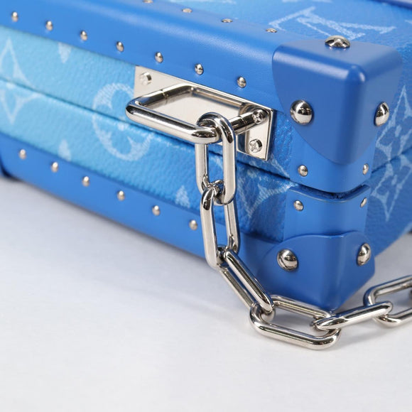 LOUIS VUITTON Monogram Clouds Trunk Clutch Blue White M20403 Auth 140899SM