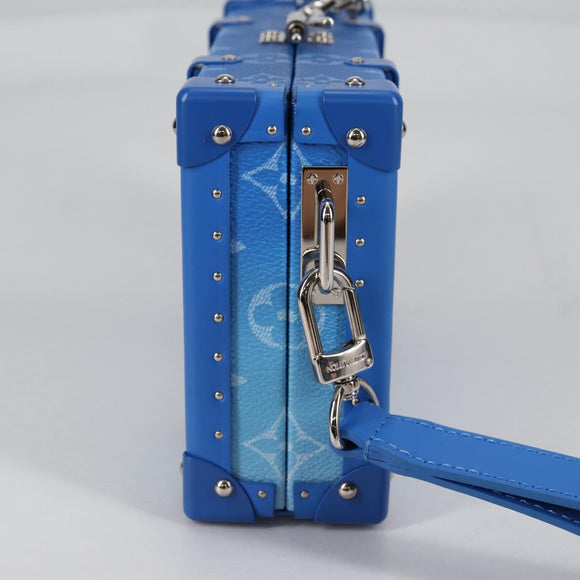 LOUIS VUITTON Monogram Clouds Trunk Clutch Blue White M20403 Auth 140899SM