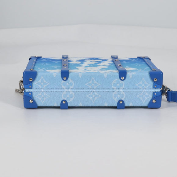 LOUIS VUITTON Monogram Clouds Trunk Clutch Blue White M20403 Auth 140899SM