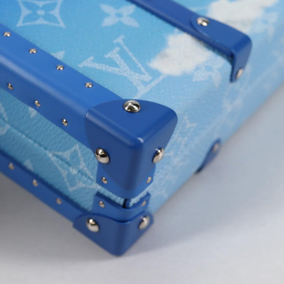 LOUIS VUITTON Monogram Clouds Trunk Clutch Blue White M20403 Auth 140899SM