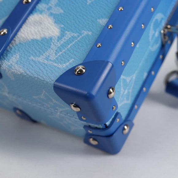LOUIS VUITTON Monogram Clouds Trunk Clutch Blue White M20403 Auth 140899SM