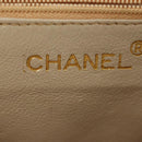 CHANEL Shoulder Bag Lamb Skin Gold CC Auth 140900-19