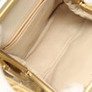 CHANEL Shoulder Bag Lamb Skin Gold CC Auth 140900-10