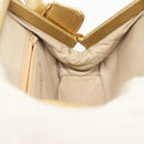 CHANEL Shoulder Bag Lamb Skin Gold CC Auth 140900-20