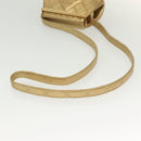 CHANEL Shoulder Bag Lamb Skin Gold CC Auth 140900-7