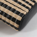 CHANEL Chain Phone Case Raffia Beige Gold CC Auth 140901M-14