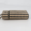 CHANEL Chain Phone Case Raffia Beige Gold CC Auth 140901M-5