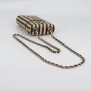 CHANEL Chain Phone Case Raffia Beige Gold CC Auth 140901M-8