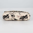 CHANEL Airline Shoulder Bag Canvas Beige Silver CC Auth 140904V-5