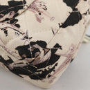 CHANEL Airline Shoulder Bag Canvas Beige Silver CC Auth 140904V-18