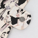 CHANEL Airline Shoulder Bag Canvas Beige Silver CC Auth 140904V-20