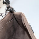 CHANEL Airline Shoulder Bag Canvas Beige Silver CC Auth 140904V-22