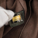 CHANEL Airline Shoulder Bag Canvas Beige Silver CC Auth 140904V-12