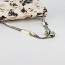 CHANEL Airline Shoulder Bag Canvas Beige Silver CC Auth 140904V-7