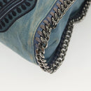 Stella MacCartney Chain Faravera Shoulder Bag Denim Light Blue Auth 140910-14