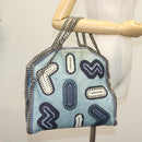 Stella MacCartney Chain Faravera Shoulder Bag Denim Light Blue Auth 140910-21
