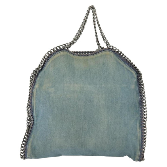 Stella MacCartney Chain Faravera Shoulder Bag Denim Light Blue Auth 140910