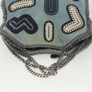 Stella MacCartney Chain Faravera Shoulder Bag Denim Light Blue Auth 140910-6