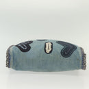 Stella MacCartney Chain Faravera Shoulder Bag Denim Light Blue Auth 140910-5