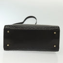 BALLY Hand Bag Leather 2way Black Gold Auth 140911-5