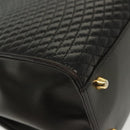 BALLY Hand Bag Leather 2way Black Gold Auth 140911-17