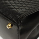 BALLY Hand Bag Leather 2way Black Gold Auth 140911-18