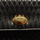BALLY Hand Bag Leather 2way Black Gold Auth 140911-19