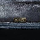 BALLY Hand Bag Leather 2way Black Gold Auth 140911-20