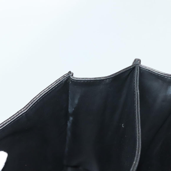 BALLY Hand Bag Leather 2way Black Gold Auth 140911