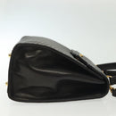 BALLY Hand Bag Leather 2way Black Gold Auth 140911-3