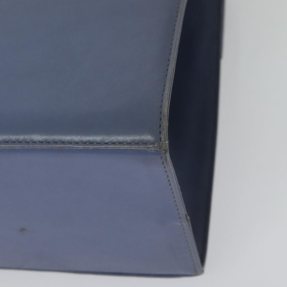 Salvatore Ferragamo Gancini Hand Bag Leather 2way Light Blue Gold Auth 140913