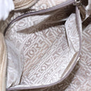 Salvatore Ferragamo Gancini Hand Bag Leather Gold Silver Auth 140914-22