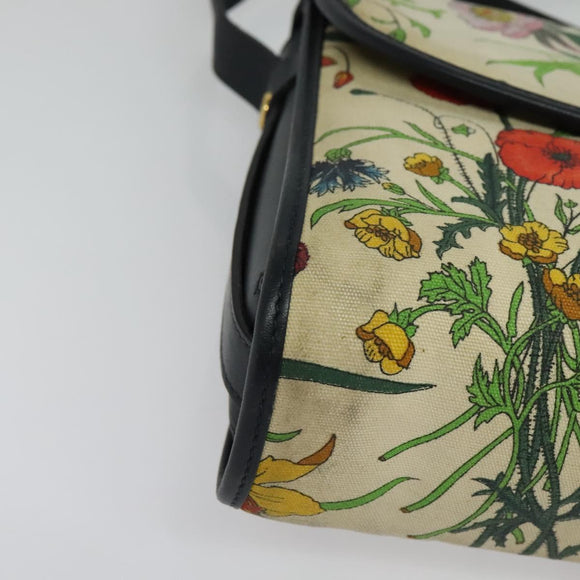 GUCCI flora Shoulder Bag Canvas Multicolor Gold 001 14 0712 Auth 140915