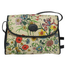 GUCCI flora Shoulder Bag Canvas Multicolor Gold 001 14 0712 Auth 140915-13