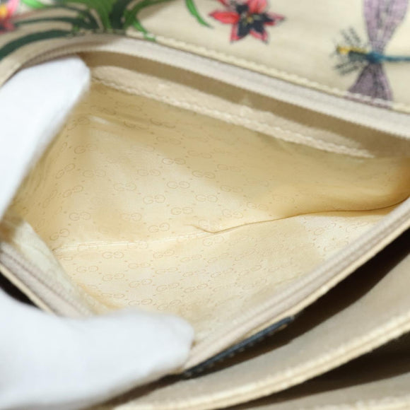 GUCCI flora Shoulder Bag Canvas Multicolor Gold 001 14 0712 Auth 140915
