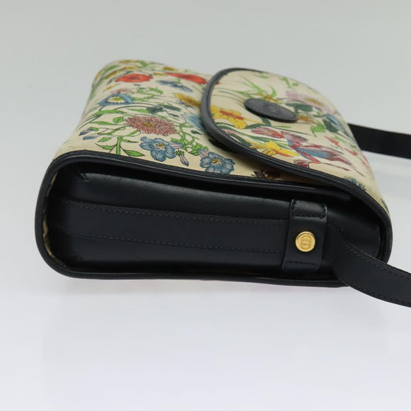 GUCCI flora Shoulder Bag Canvas Multicolor Gold 001 14 0712 Auth 140915