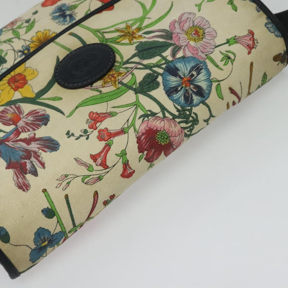 GUCCI flora Shoulder Bag Canvas Multicolor Gold 001 14 0712 Auth 140915