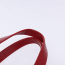 BURBERRY Nova Check Hand Bag Canvas Beige Red gold Auth 140919-8