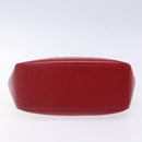 BURBERRY Nova Check Hand Bag Canvas Beige Red gold Auth 140919-5