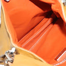 PRADA Shoulder Bag Leather Beige Silver Auth 140921-9