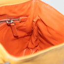 PRADA Shoulder Bag Leather Beige Silver Auth 140921-21