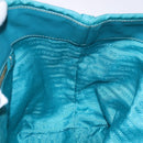 PRADA Hand Bag Nylon Turquoise Blue Gold Auth 140922-20