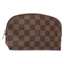 LOUIS VUITTON Damier Ebene Pochette Cosmetic PM Pouch N47516 LV Auth 140924-1