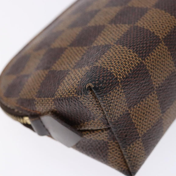 LOUIS VUITTON Damier Ebene Pochette Cosmetic PM Pouch N47516 LV Auth 140924