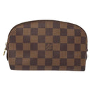 LOUIS VUITTON Damier Ebene Pochette Cosmetic PM Pouch N47516 LV Auth 140924-13