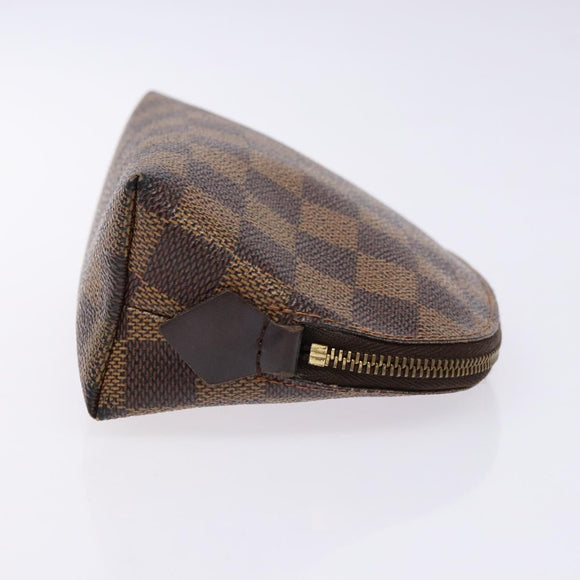LOUIS VUITTON Damier Ebene Pochette Cosmetic PM Pouch N47516 LV Auth 140924