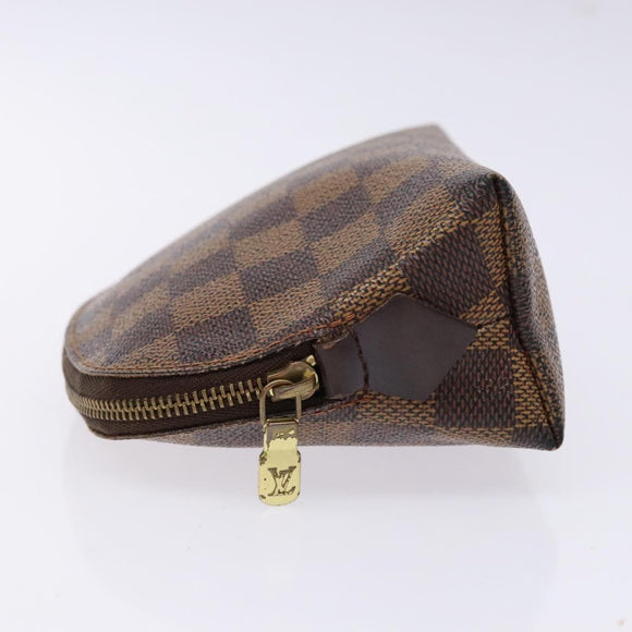 LOUIS VUITTON Damier Ebene Pochette Cosmetic PM Pouch N47516 LV Auth 140924