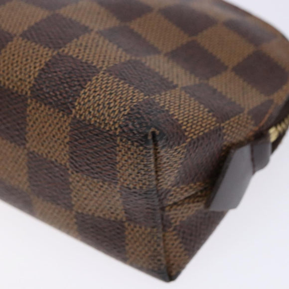 LOUIS VUITTON Damier Ebene Pochette Cosmetic PM Pouch N47516 LV Auth 140924